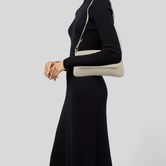 Kate Spade New York Leather Off White Cream Perforated Shoulder Bag Purse - Picture 2 of 16